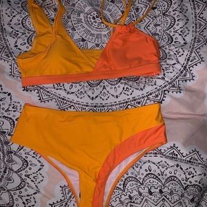 Orange and yellow bikini